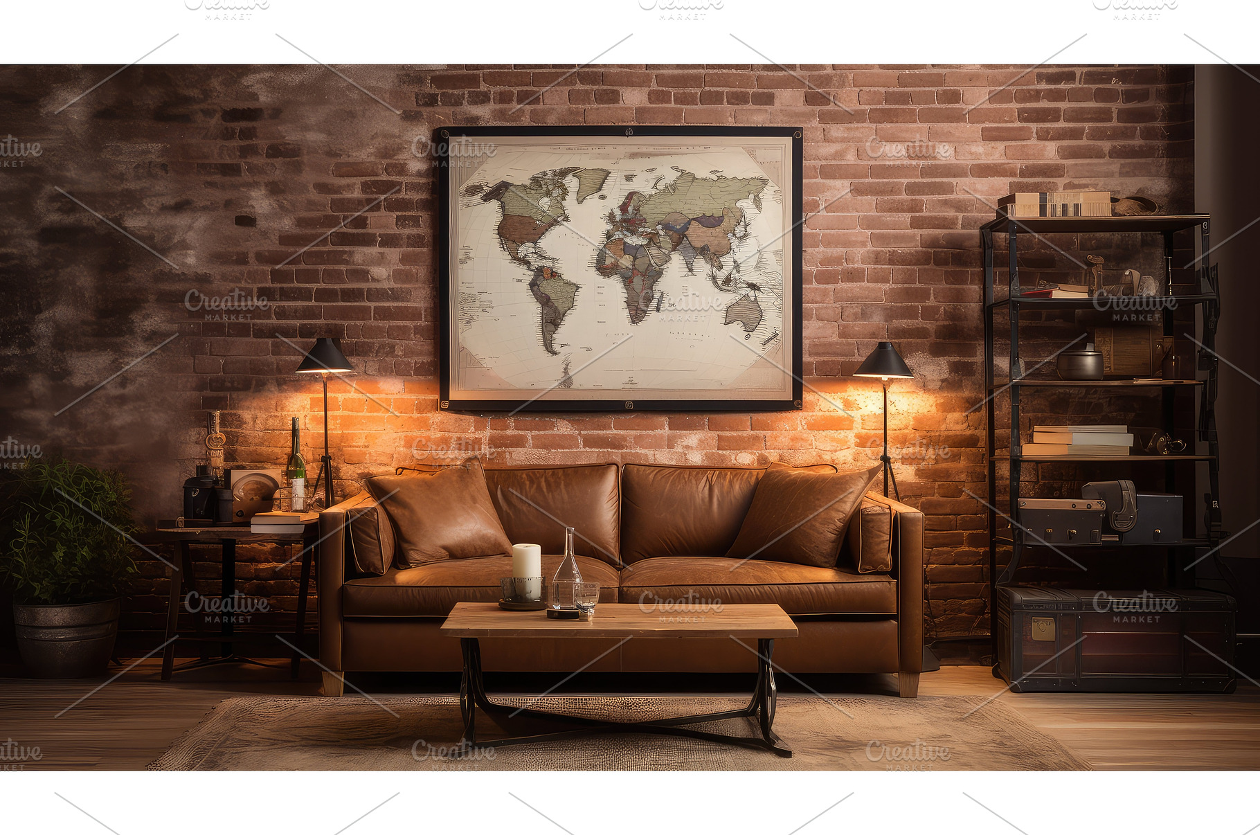 wooden rustic interior with poster, an Arts & Entertainment Photo by pikepicture