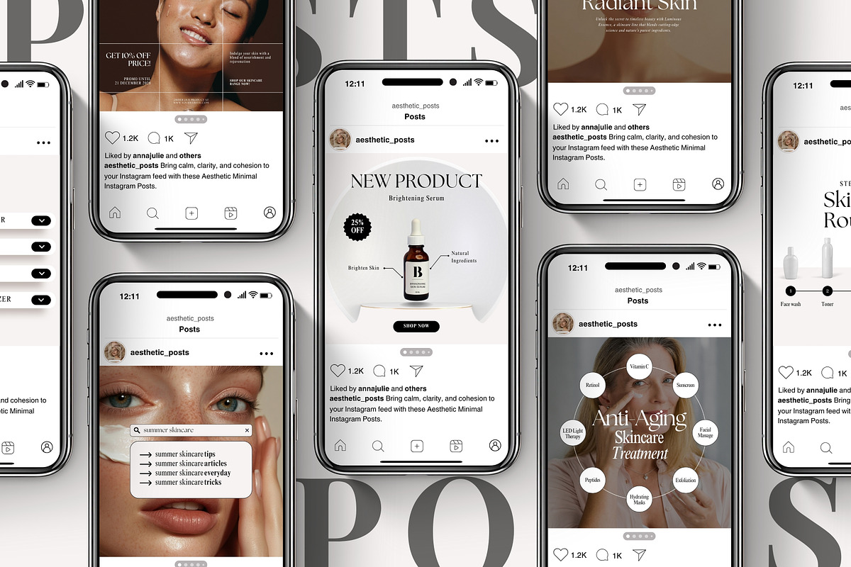 Skincare Instagram Coach Templates preview 3