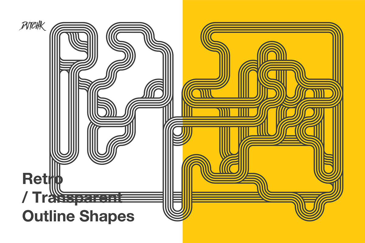 Retro Transparent Outline Shapes V02, a Graphic by dvtchk (Photo 4 of 4)