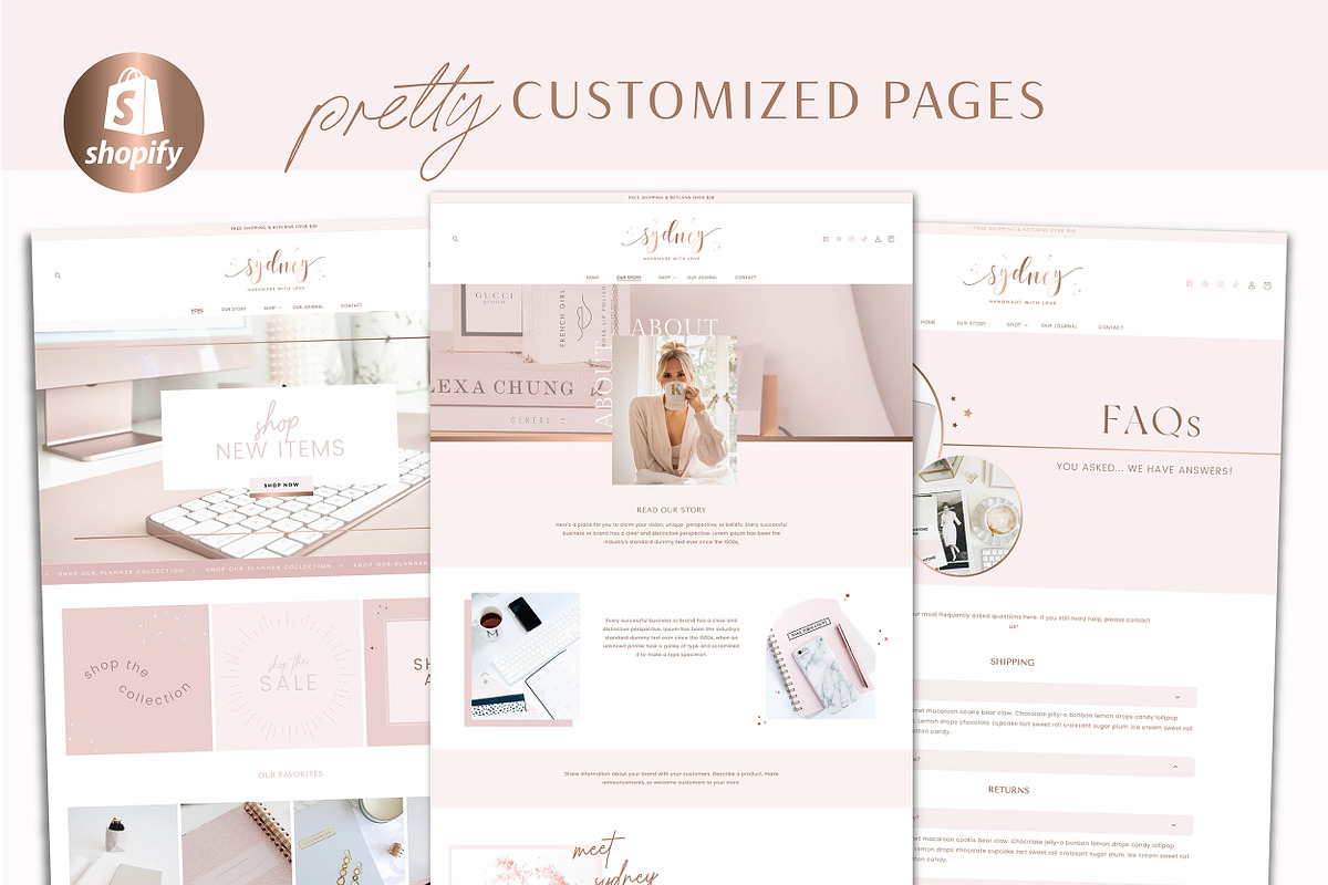 Rose Gold Pink Shopify Theme preview 6