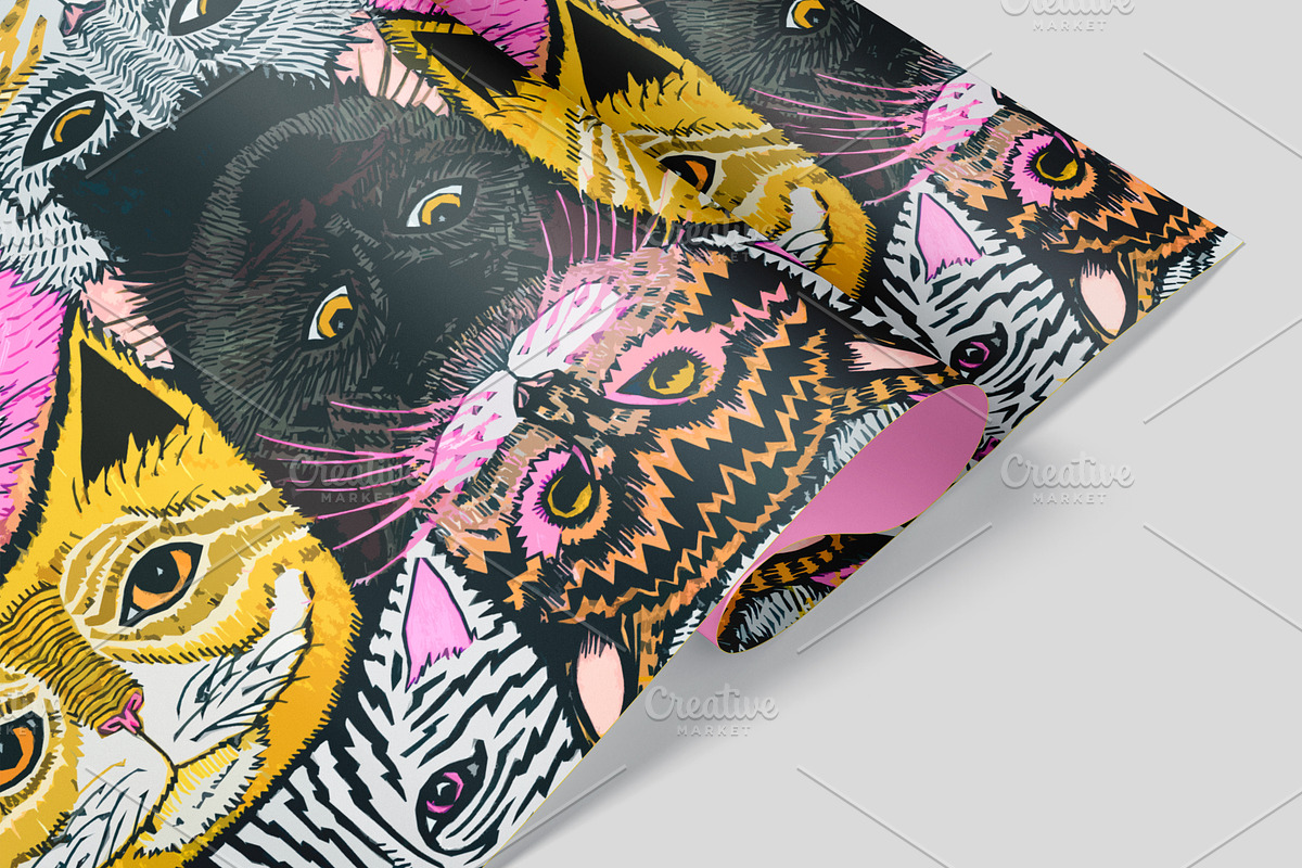 Meow Mix Cats | Seamless Pattern, a Pattern Graphic by PATTERNBASE (Photo 9 of 9)