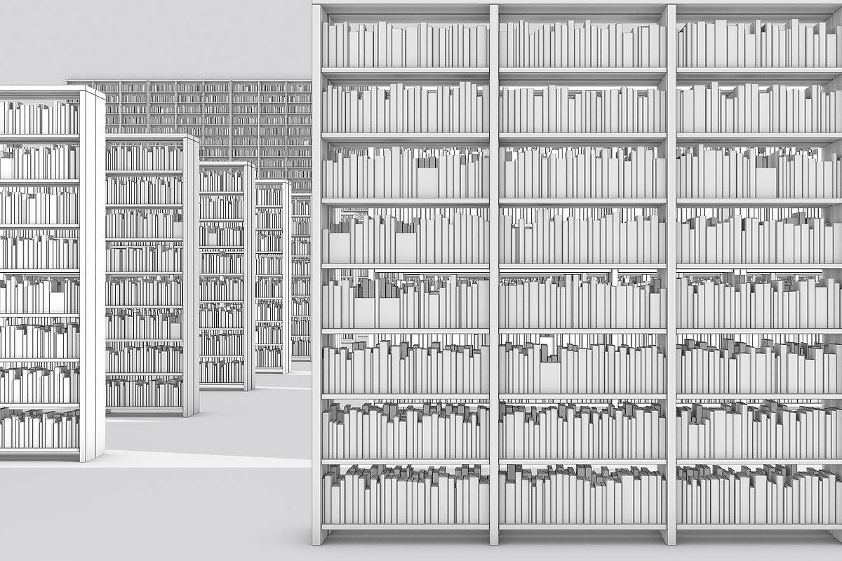 Book shelves, a Furniture 3D Model by happy brush (Photo 9 of 9)