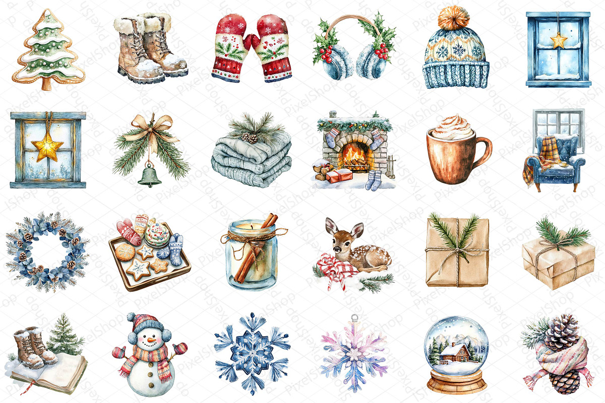 Celestial Christmas Clipart, an Illustration by DreamPrint404 (Photo 5 of 5)