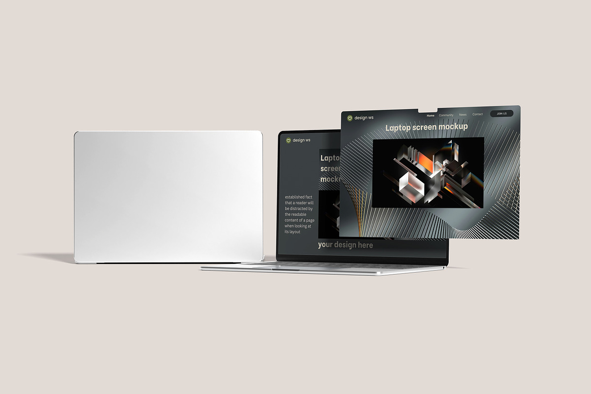 Laptop Screen Mockup, a Mac Mockup by swsi-studio (Photo 4 of 8)