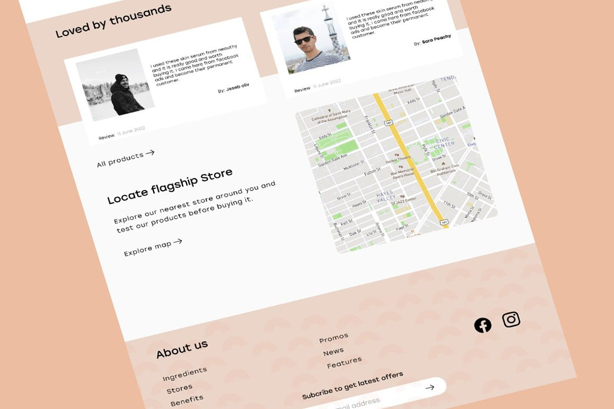 Neauthy - Cosmetic Landing Page, a Landing Page Template by Lumina_ui_ux202 (Photo 4 of 6)