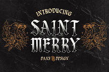 SAINT MERRY Vintage blackletter