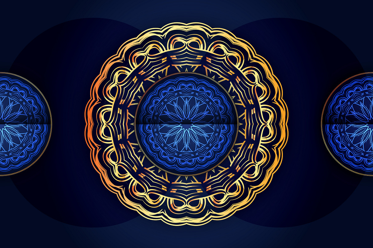 Mandala Oriental Floral art Bundle, a Background Graphic by NJ Himel (Photo 7 of 97)