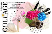 Abstract Collage set. Ink & line., a Texture Illustration by KomannaArt (Thumbnail 1 of 6)
