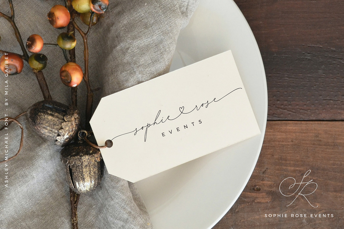 Ashley Michael Heart Wedding Script, a Script Font by Mila Garret (Photo 6 of 20)