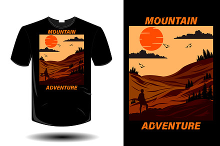 Mountain adventure t shirt design