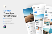 My Trip - Travel App UI Kit, an UI Kit Template by iDoodle Studio (Thumbnail 1 of 4)