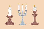 Candles in vintage candlesticks set, an Object Illustration by Good Studio (Thumbnail 11 of 11)