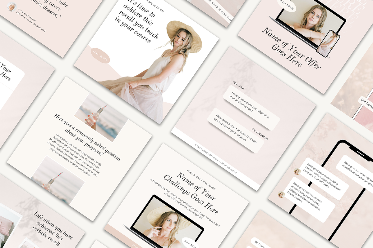 Instagram Post & Story Bundle Canva, a Social Media Template by Pixel & Flow (Photo 2 of 7)