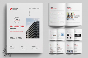 Architecture Portfolio Layout, a Brochure Template by MightyDesign