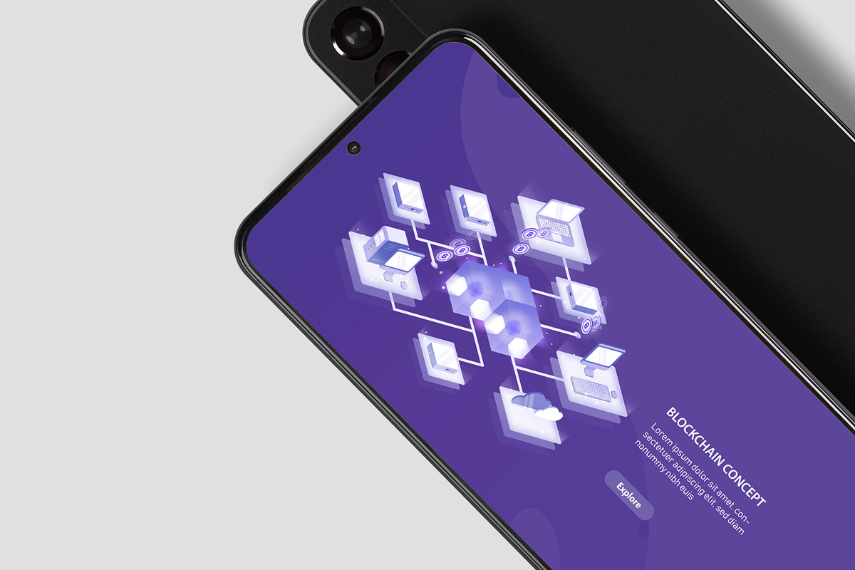 Blockchain concept banner, a Technology Illustration by Good Studio (Photo 3 of 3)