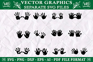 Hand Print svg bundle design