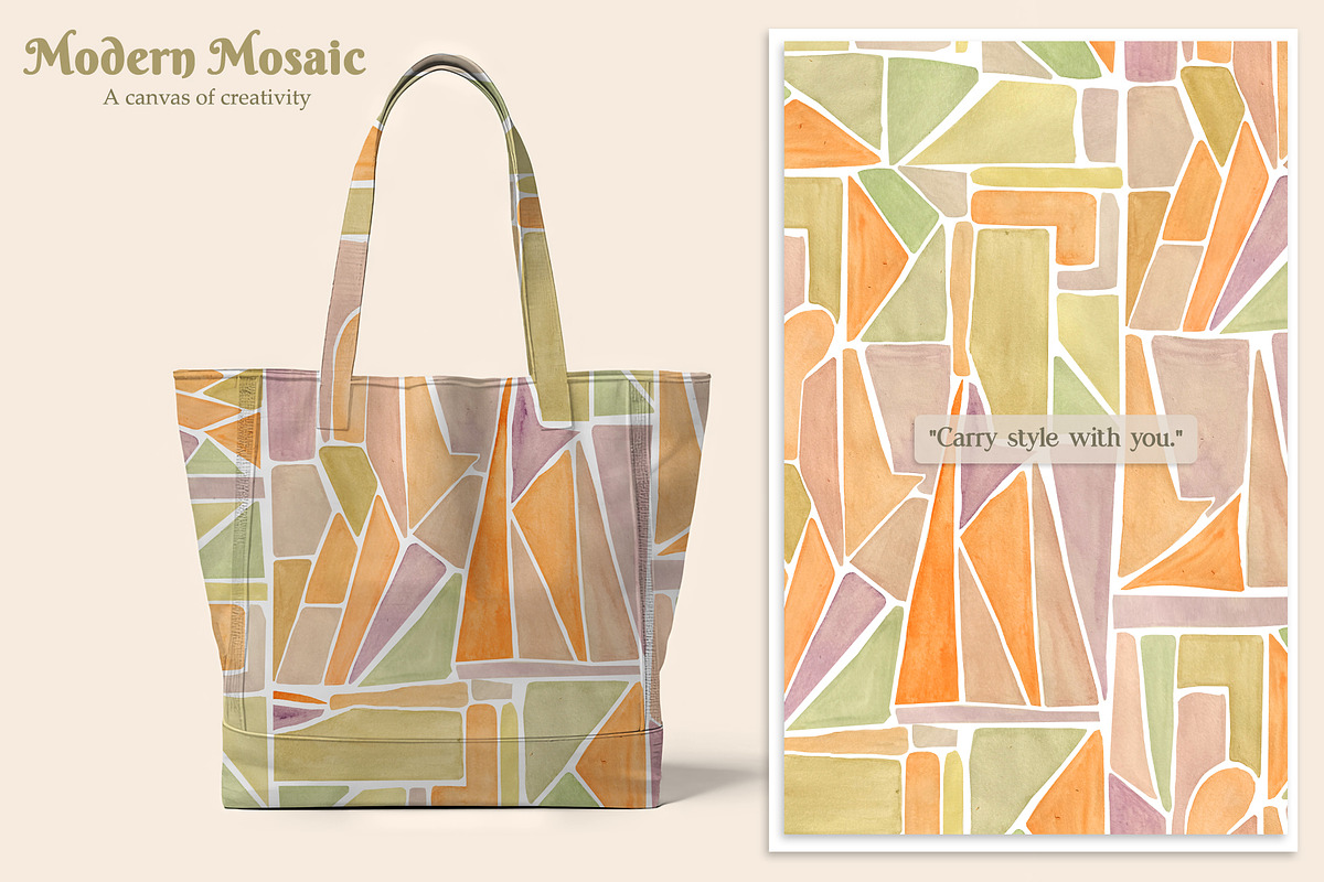 Modern Mosaic Prints & Patterns, a Pattern Graphic by GND ART STUDIO (Photo 6 of 8)