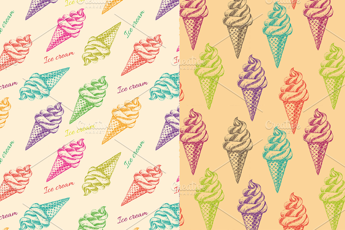 6 Ice Cream Patterns preview 4