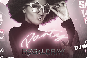 Valentines Day Party Flyer, a Flyer Template by regalDRAW