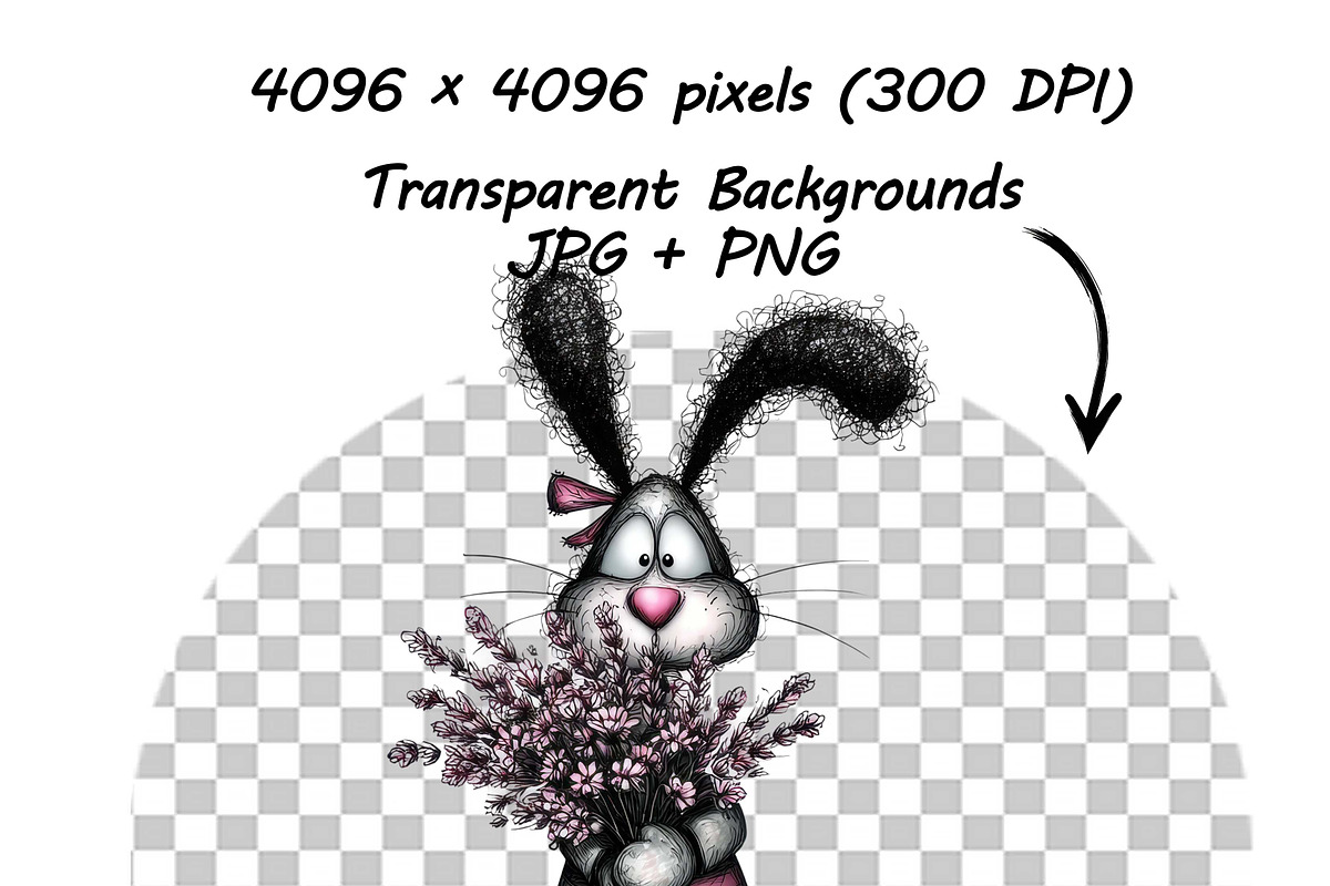 whimsical floral animal clipart PNG, an Illustration by one-touch (Photo 4 of 18)