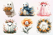 Halloween Fall Flowers Ghost Clipart, an Illustration by Dream Creation (Thumbnail 6 of 6)