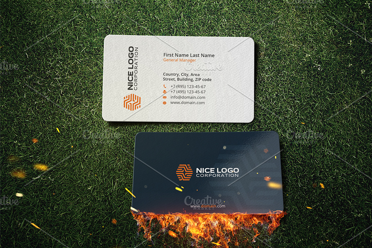 parquet business card, a Business Card Template by Indigo Graphic Shop (Photo 4 of 8)
