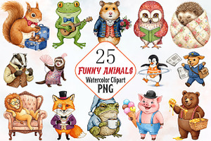 Funny Animals Clipart, an Illustration by RobertsArt