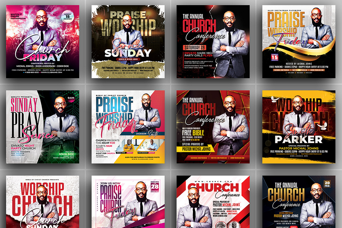 70+ Church Flyers Bundle, a Flyer Template by AfzaalGraphics (Photo 4 of 8)
