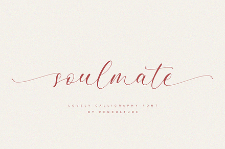 Soulmate – Lovely Calligraphy Font, a Script Font by Pen Culture
