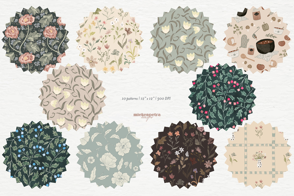 Cottagecore Storybook Pattern Bundle, a Pattern Graphic by Mieken Petra Designs (Photo 2 of 7)