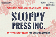 Sloppy Press Inc., a Layer Style Add-On by Guerillacraft (Thumbnail 1 of 7)