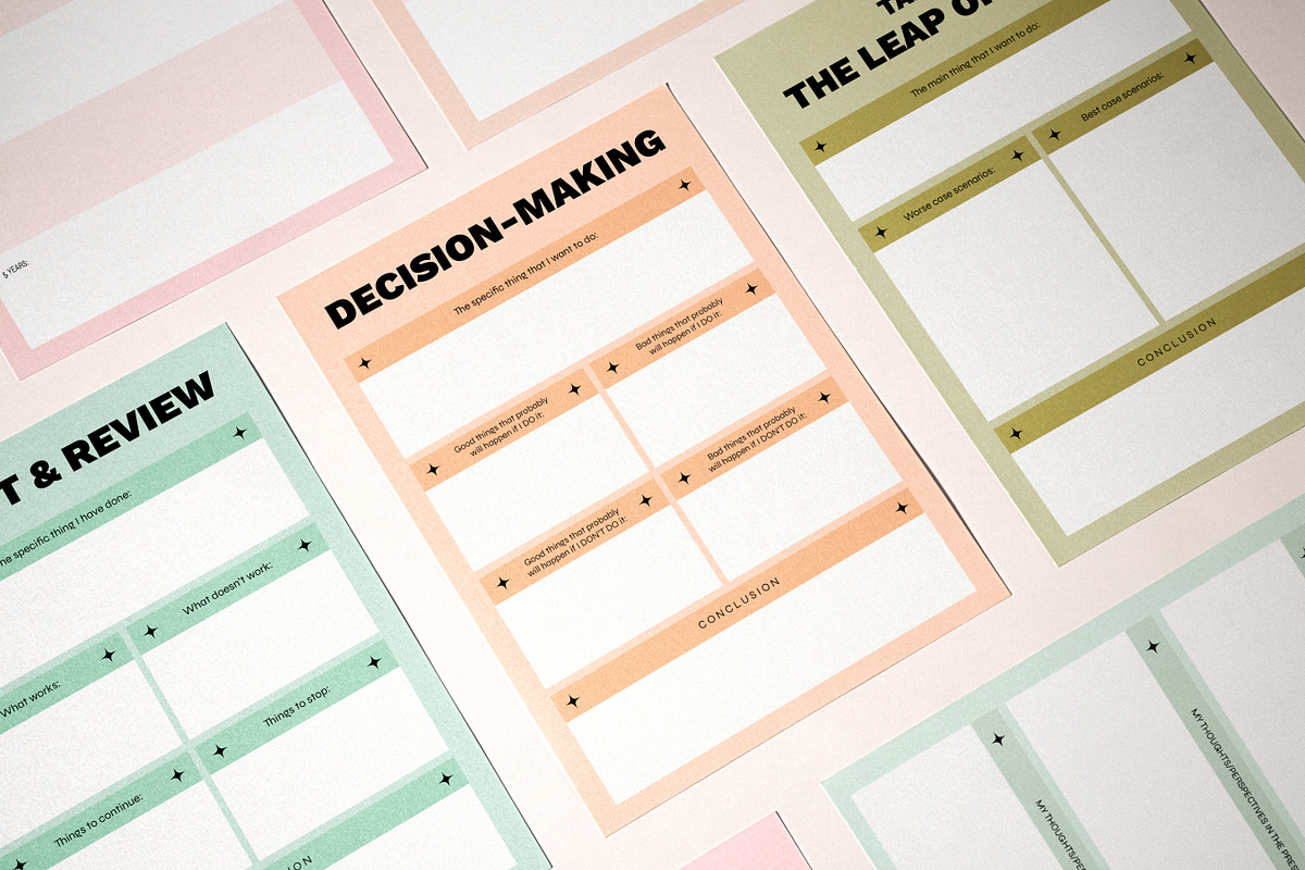 Personal Reflection & Planner Set, a Stationery Template by Artflorara (Photo 2 of 10)