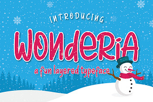 Wonderia | Display Font, a Script Font by Almeera Std
