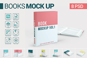 Books Mockup, a Print Template by visufactum