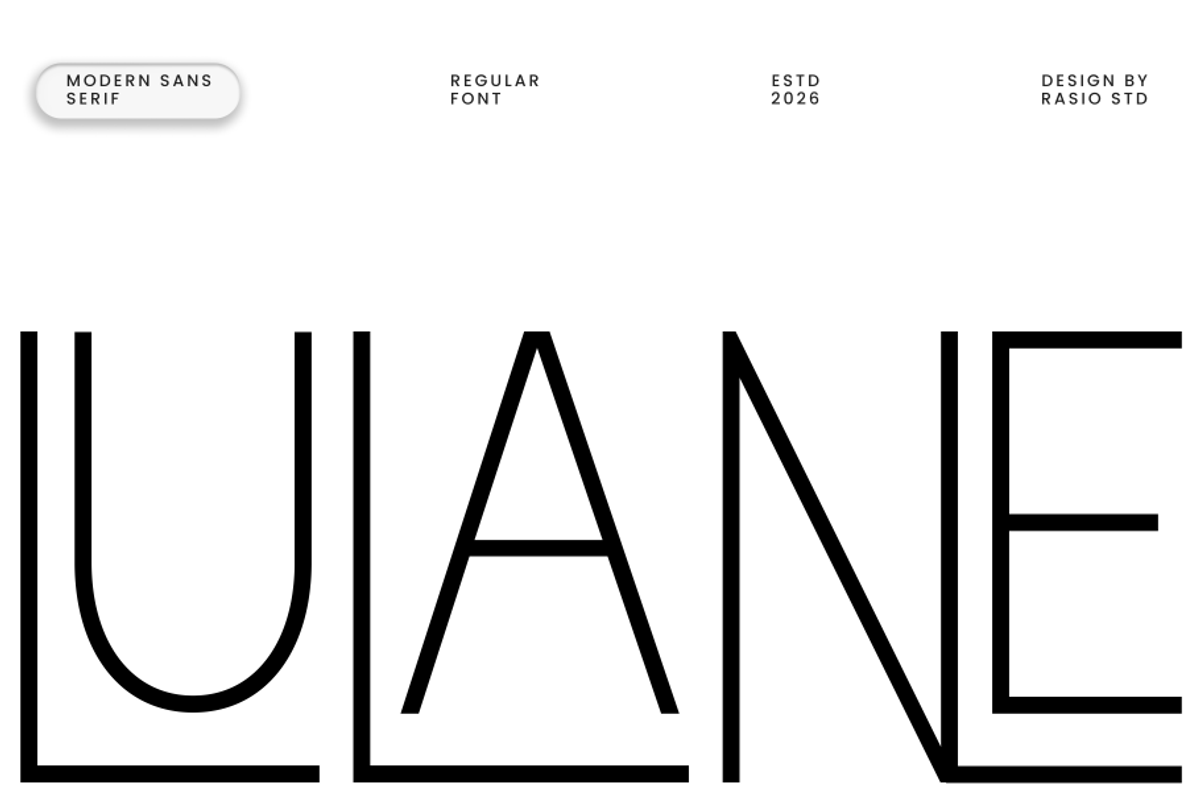 Lulane Modern Sans Serif Font, a Sans Serif Font by Rasio Studio (Photo 1 of 10)
