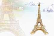 Water Color Landmark, an Object Graphic by NStudio (Thumbnail 11 of 12)