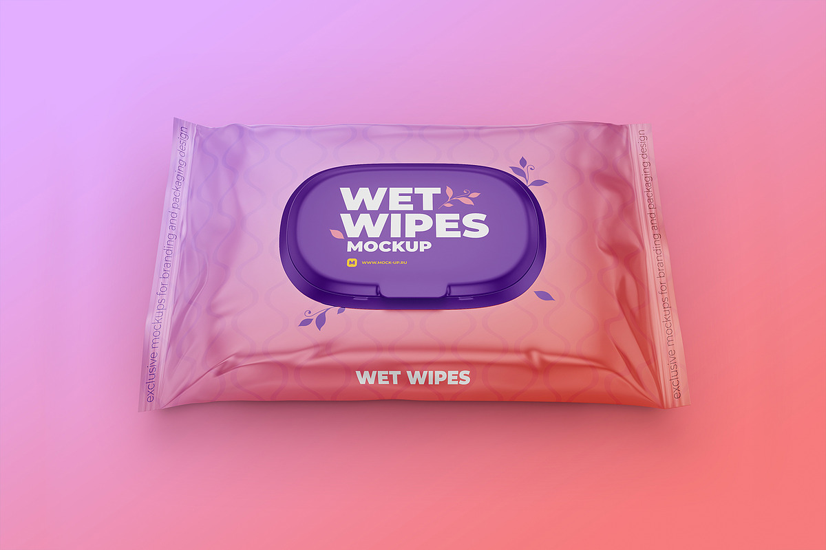 Wet Wipes with Cap Mockup half side, a Cups & Container Mockup by easymock (Photo 4 of 8)