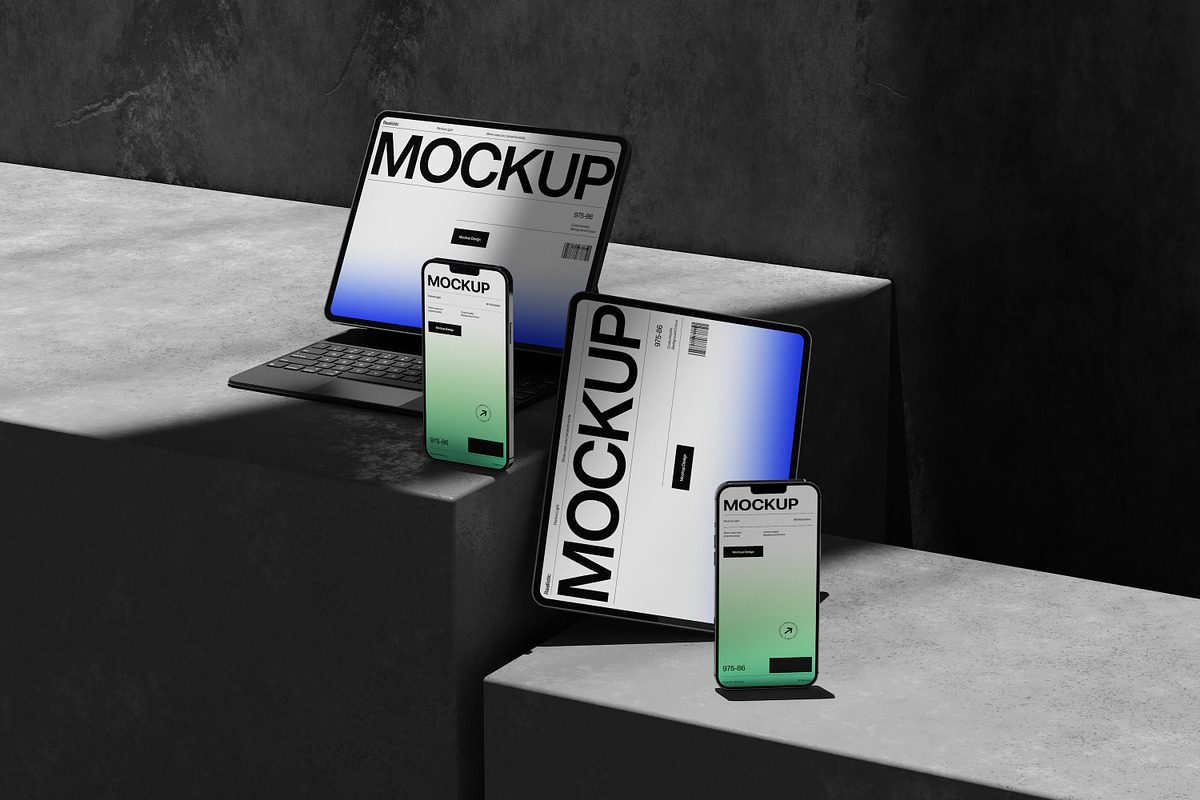 10 PSD Dark Multi Device Mockup Set, a Mac Mockup by East Gallery (Photo 7 of 10)