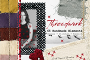 Threadwork Handmade Textile Elements, an Object Graphic by DreamoraArt (Thumbnail 1 of 9)