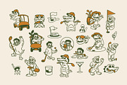 Golf Mascot Illustration Pack, a Sport Illustration by Skilline Supply Co. (Thumbnail 3 of 11)