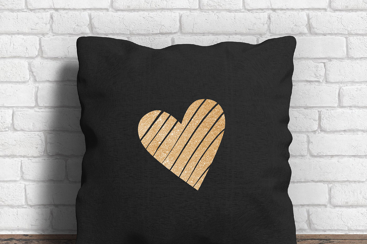Golden Glitter Heart Clip Art, a Graphic by ConfettiBears (Photo 4 of 5)