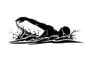 Swimming Sport Silhouette Vector Bun, an Illustration by jahid234 (Thumbnail 9 of 51)