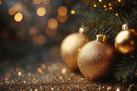 Beautifully decorated Christmas tree, a Photo by Tanuart