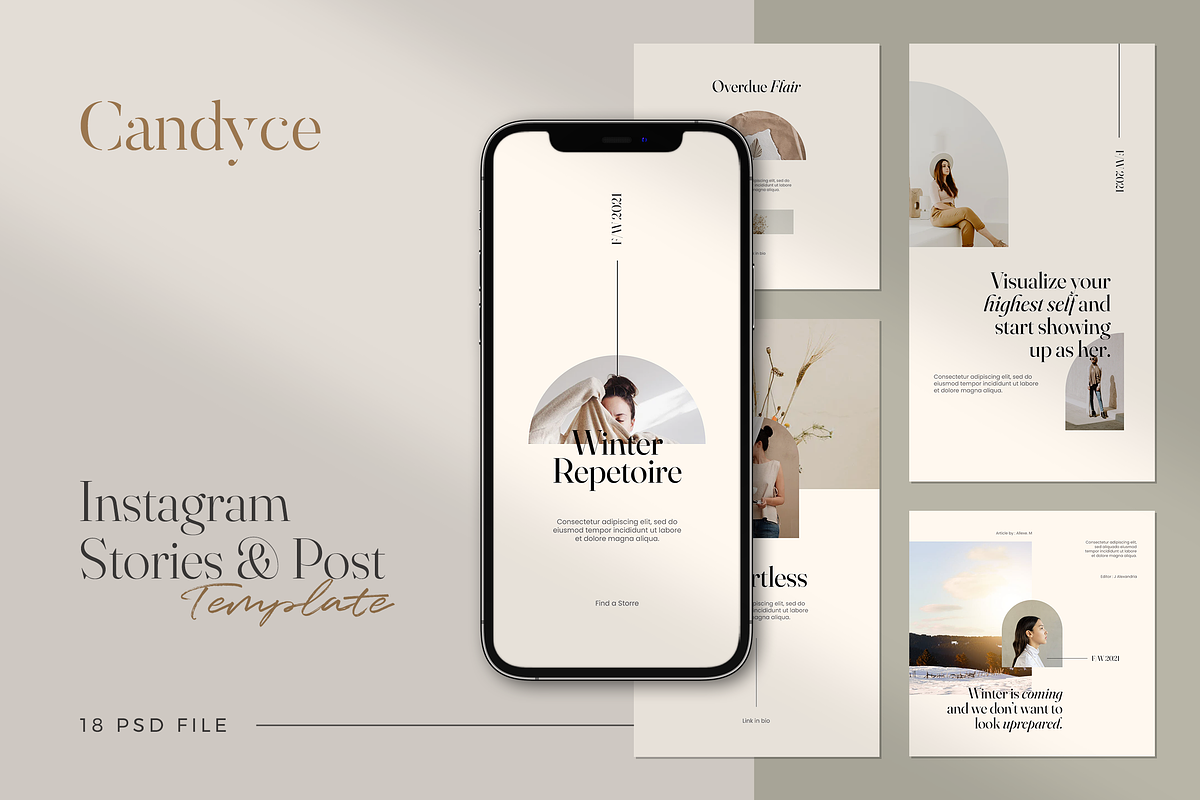 Candyce - Instagram Stories & Post, a Social Media Template by Creatchees.std (Photo 1 of 4)