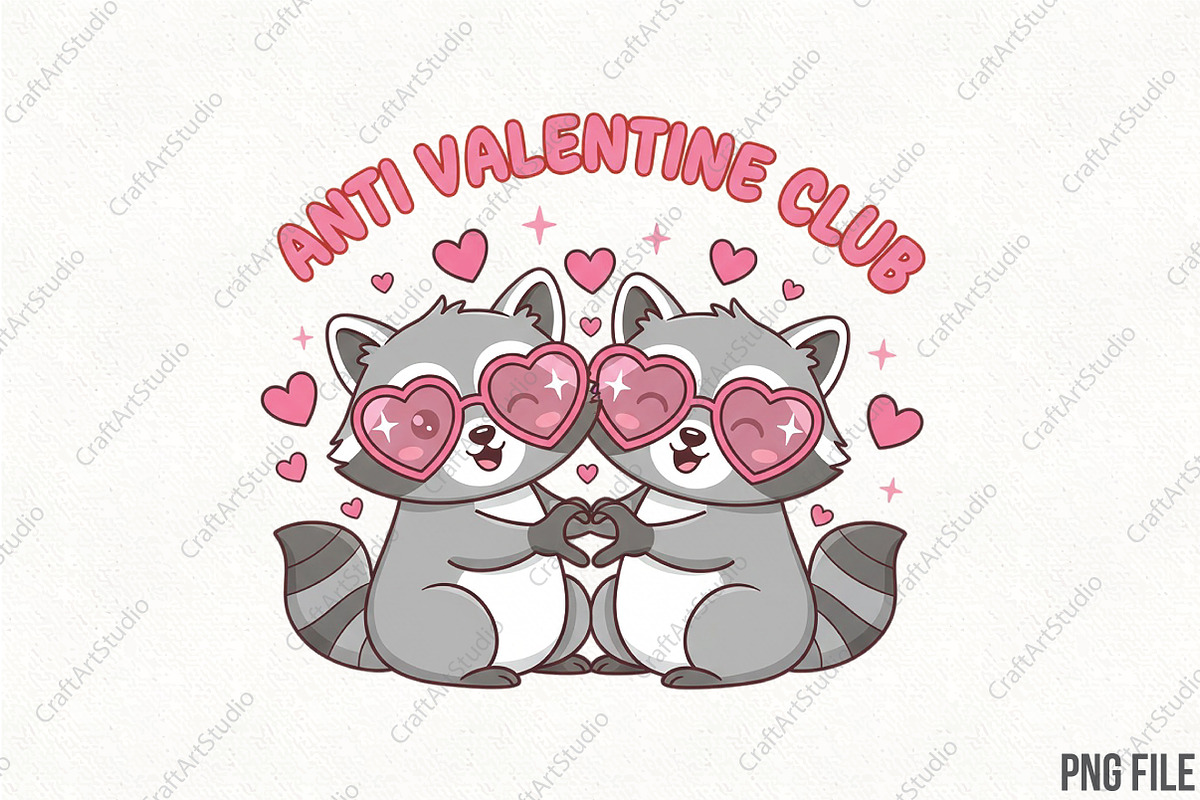 Funny Anti Valentine Club PNG, an Illustration by CraftArtStudio