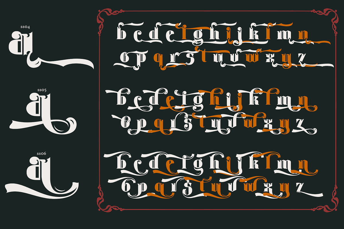 Monevilcy Antique Font, a Blackletter Font by TypeClassHeroes (Photo 14 of 15)