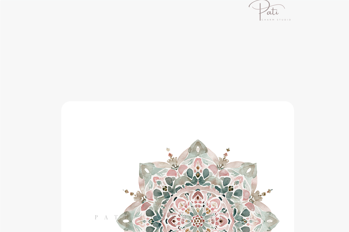 20 Watercolor Mandala Clipart, a Decorative Illustration by Pati Charm Studio (Photo 6 of 8)