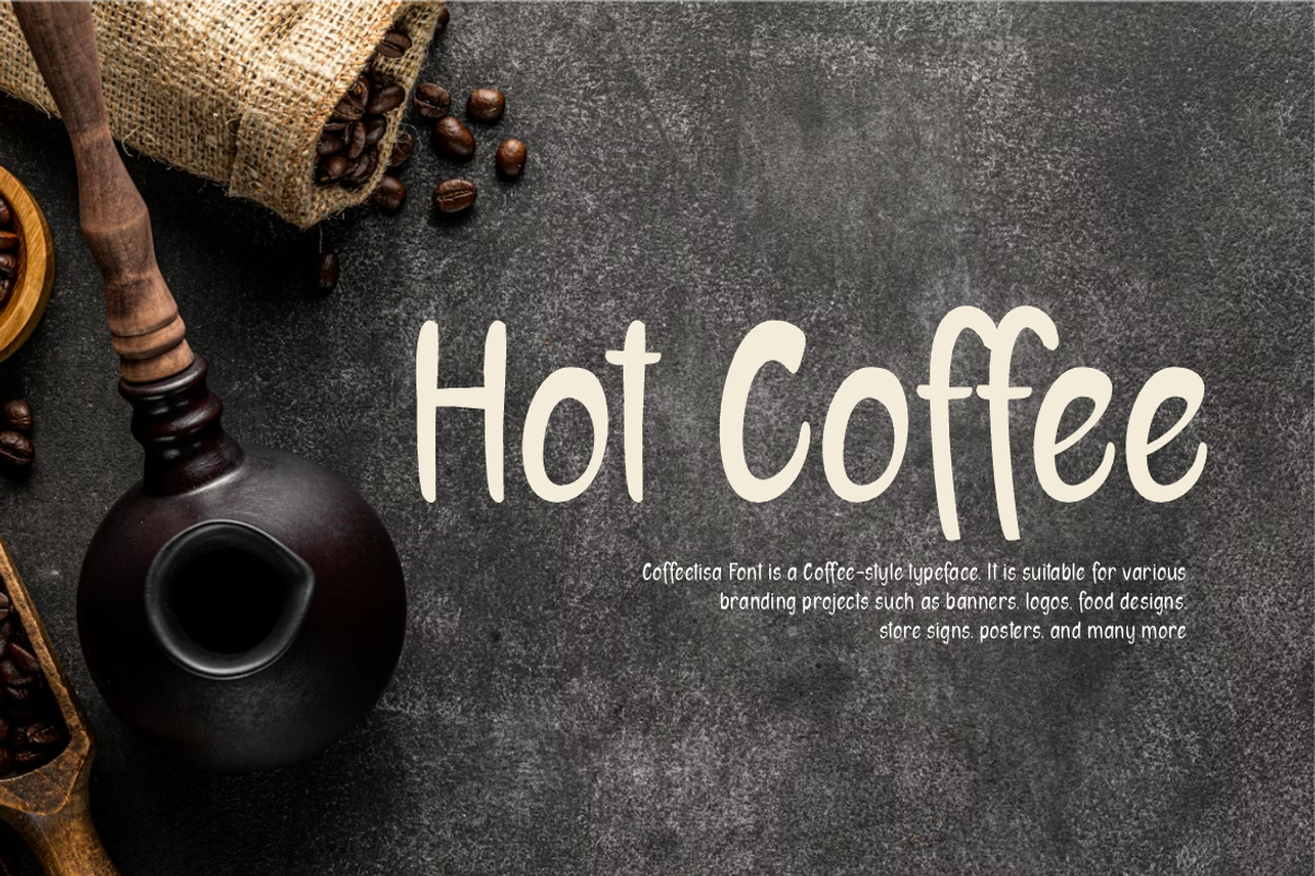 Coffeetisa - Coffee Shop Font, a Sans Serif Font by QR Design Studio (Photo 2 of 7)