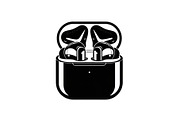 50 Wireless Earbuds Silhouette Icon, an Illustration by abu67222 (Thumbnail 49 of 51)