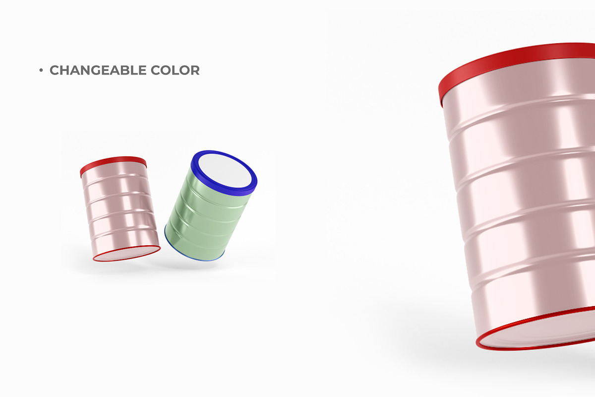 Milk Powder Tin Can Mockup – 8 PSD, a Packaging Mockup by Adstart (Photo 2 of 8)